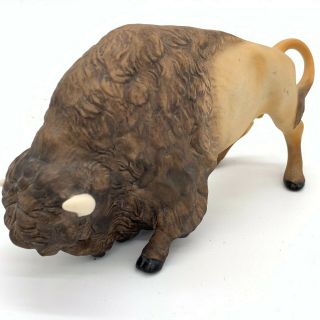 Vintage Cybis Buffalo Bison Ceramic Figurine Hand Decorated Signed