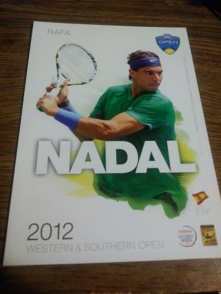 Rafa Nadal Atp Western & Southern 5x7 Tennis Card 