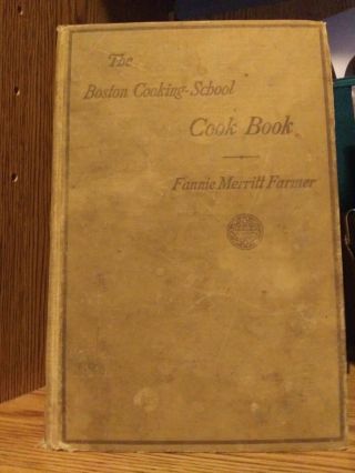 1927 " The Boston Cooking School Cook Book " By Fannie Merritt Farmer Gd,  Hc