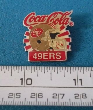 San Francisco 49ers Nfl Football Coca - Cola Helmet Logo Brooch Pin N235