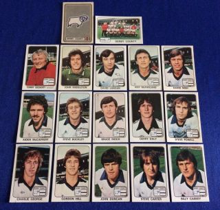 Figurine Panini Vintage Football 79 Stickers Complete Derby County Team