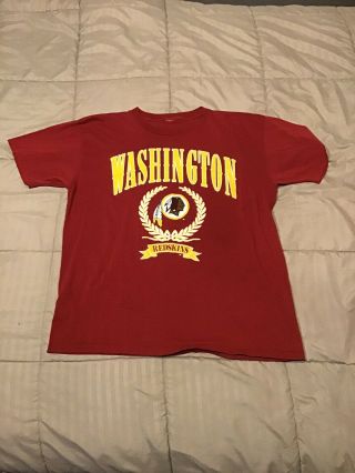Vintage 90s Washington Redskins T Shirt Men 