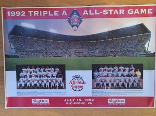 1992 Triple - A All Star Game Poster,  Richmond,  Va (piazza,  Pedro,  Bernie,  Salmon)