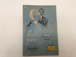 Lumpkin Richland Ga Georgia 1962 Southern Bell Telephone Directory