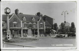 Early Rare Vintage Postcard,  Crown Hotel,  The Square,  Cannock,  Staffordshire,  1951,  Rp