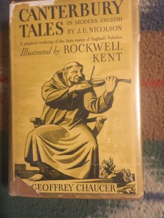 Canterbury Tales In Modern English,  J.  U.  Nicolson,  Rockwell Kent Chaucer 1934