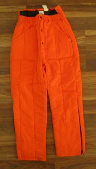 Vintage Walls Blizzard - Pruf Medium Blaze Orange Insulated Hunting Pants Usa Made