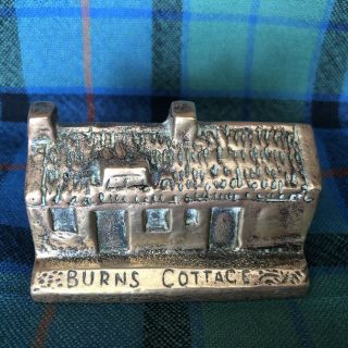 Vintage/antique Brass Robert “rabbie” Burns Cottage Alloway Ayr The Bard