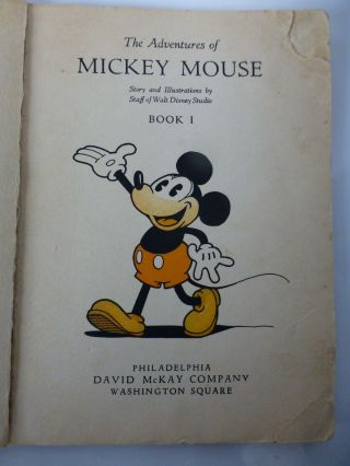 1931 The Adventures of Mickey Mouse Book 1 First Edition 3