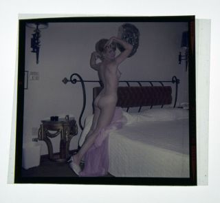 Bunny Yeager 1960s Camera Color Transparency Pretty Nude Blonde Figure Model Fab 3