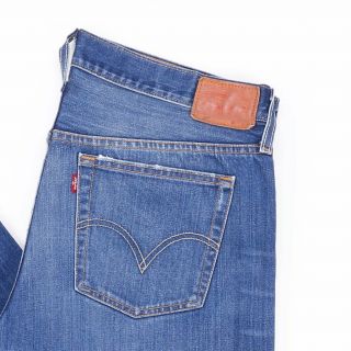 Vintage LEVI ' S 501 Regular Straight Fit Men ' s Blue Jeans W34 L33 2