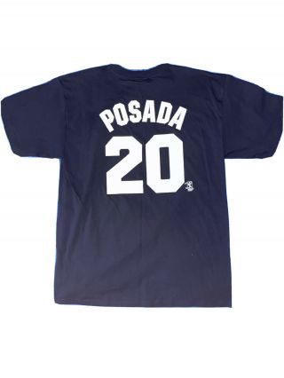 Jorge Posada York Yankees Majestic Jersey Shirt Xl