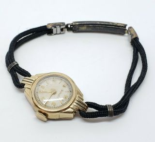 Vintage 1937 10k Rolled Gold Bulova 17 Jewel Ladies Art Deco Wrist Watch