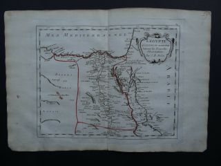 1781 J B Nolin Atlas Map Egypt - Africa - Nile Delta - Red Sea - L 