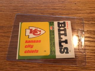 Nfl Football Card Sticker Kansas City Chiefs And Buffalo Bills