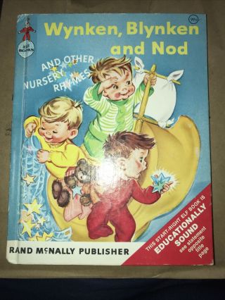 Vintage Wynken Blynken And Nod Elf Book Rand Mcnally Publisher Start - Right