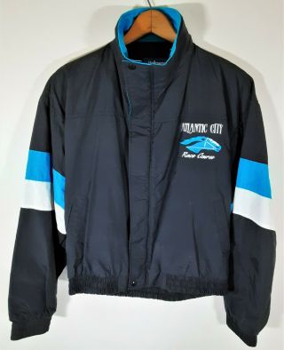 Vintage Atlantic City Race Course Holloway 80s 90s Usa Windbreaker Jacket Sz S