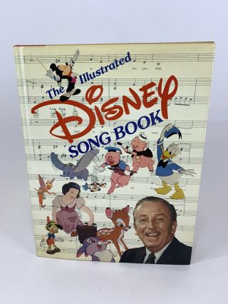 The Illustrated Disney Song Book 1979 Vintage Hc Dj Book Donald Duck Mickey Walt