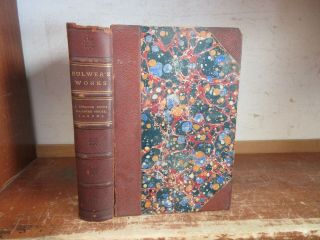Old Of Sir Edward Bulwer Lytton Leather Book 1890 