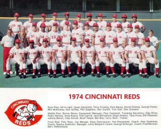 1974 Cincinnati Reds 8x10 Team Photo Baseball Mlb Picture