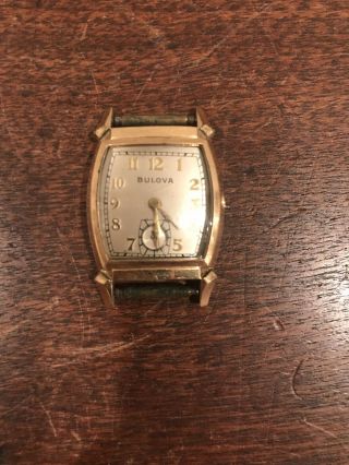 Vintage Bulova Gold Plated Stainless Steel Wrist Watch Not Analog Wind