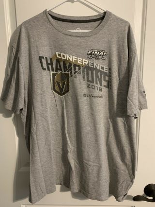 Vegas Golden Knights Nhl 2018 Western Conference Champions Gray 2xl T - Shirt