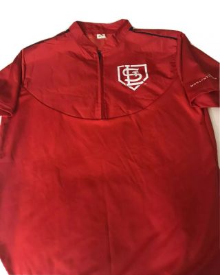 Official Mlb St Louis Cardinals Short Sleeve Warm Up Jacket Monsanto Sz Xl Look