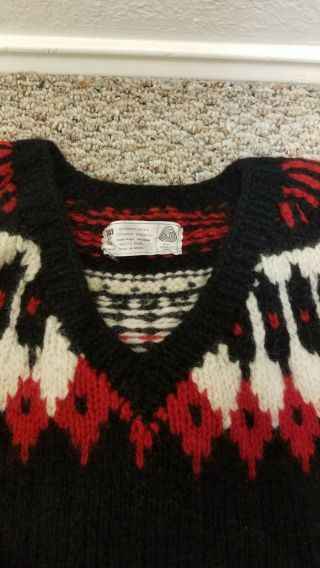 Vintage 100 Wool Thick Hand Made Greece Pullover Sweater L Unisex. 2