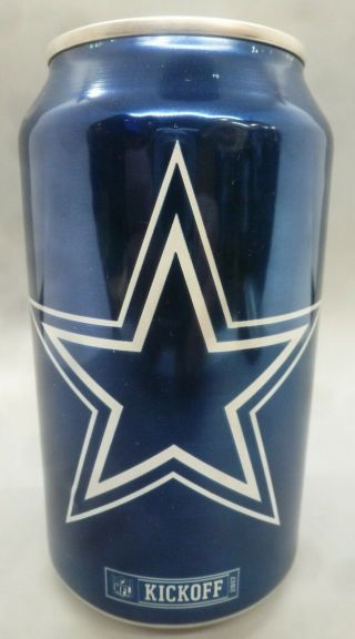 Budweiser Bud Light 2017 Nfl Kickoff Beer Can Dallas Cowboys Bottom Opened