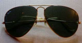 Vintage Ray - Ban Gold Aviator Sunglasses Bausch & Lomb