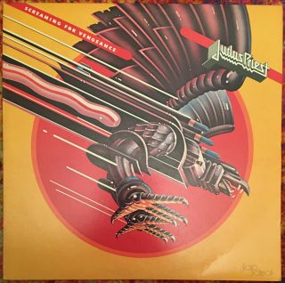 Vintage 1982 Judas Priest 12 " Record Lp " Screaming For Vengeance "
