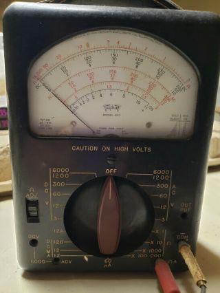 Vintage Triplett Voltmeter Model 630 - Analog Vom Bakelite Case