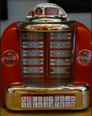 Vintage Coca - Cola Jukebox Musical Bank Diecast Coke Collectible 1996 Enesco