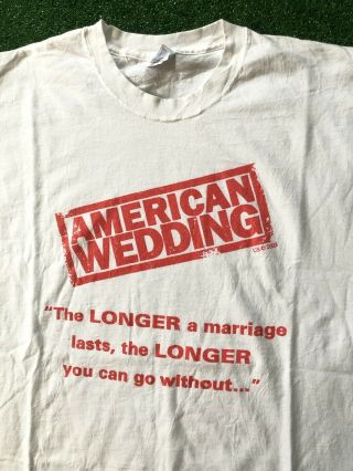 Vintage American Wedding Movie Promo T Shirt Men’s Xl 2003