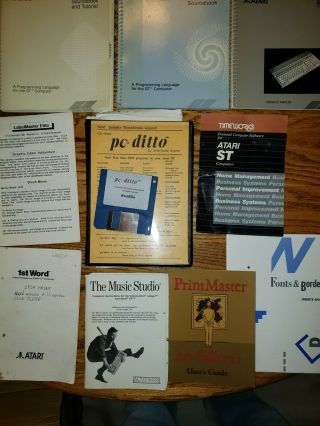 Vintage Atari St Books And Program Discs Ca 1986