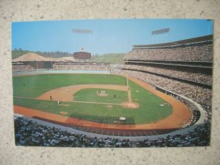 Los Angeles,  Ca 1962 Dodger Stadium Openeing Day April 10,  1962 Postcard