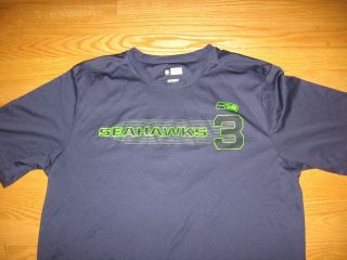 Seattle Seahawks Russell Wilson 3 Jersey T - Shirt By Nfl Team Apparel Men 