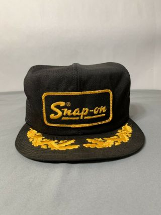 Vintage Snap On Tools Cap Hat Scramble Egg Brim K - Brand Usa Snapback Trucker