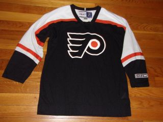 Ccm Philadelphia Flyers Long Sleeve Hockey Jersey Boys Large/xl Cond.