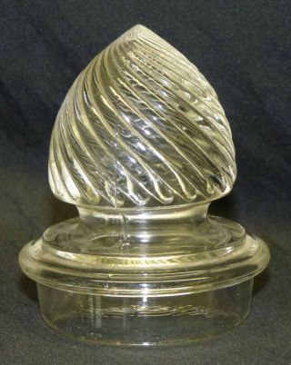 Vintage Apothecary Pharmacy Show Globe Display Jar Swirl Lid Glass Stopper Only