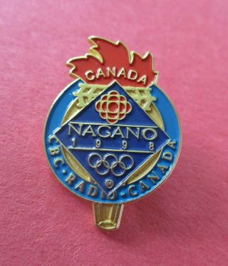 Nagano 1998 Cbc Radio Canada / Tv Olympic Media Sponsor Pin