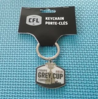 2016 Toronto Coupe Grey Cup Cfl Football Keychain Key Ring Porte - Clefs O392