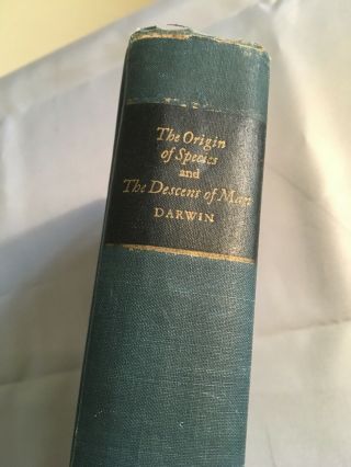 Charles Darwin The Origin Of Species & The Descent Of Man Modern Library C.  1940