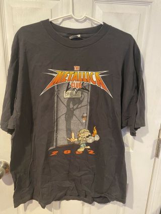 Vtg 2002 The Metallica Club Backstage Vip Crew T - Shirt.  Metal Band Size Xxl Gray