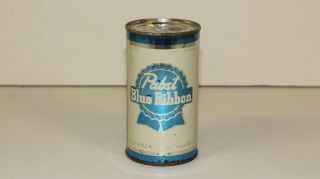 Pabst Blue Ribbon Beer 12 Oz.  Vintage Steel Flat Top Moderate