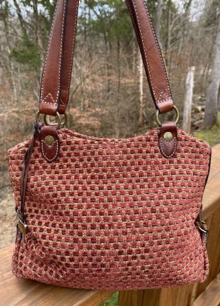 Fossil Bag Quilted Vintage Style Tapestry Material 75082 Great