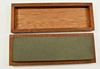 Vintage Norton Combination Oil Sharpening Stone 7” X 2” X 1” In Wood Box