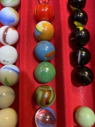 70 Vintage Antique Glass Marbles Mixed Akro Agate Peltier,  Popeyes And Others 2