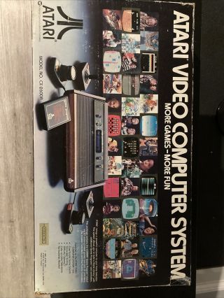 Vintage 1980 Atari Video Computer System Cx - 2600a W/box -