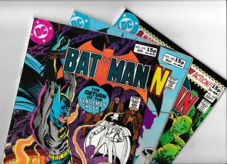 3 Batman Dc Comics 319,  323 & 327.  1980 In